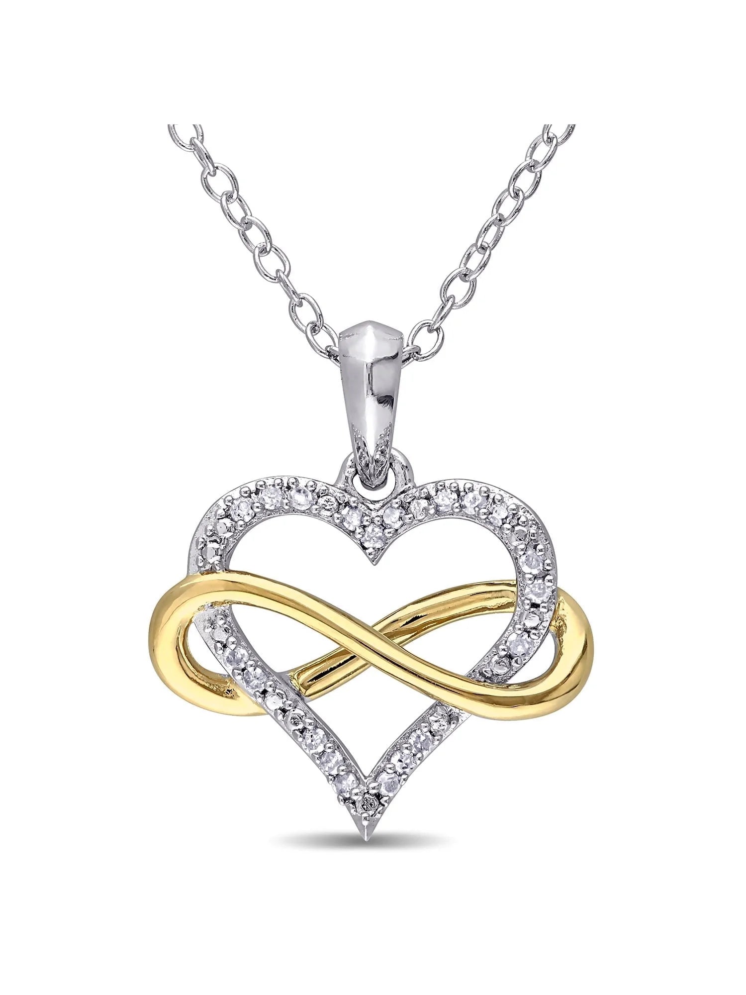 Women'S Diamond Sterling Silver Necklace