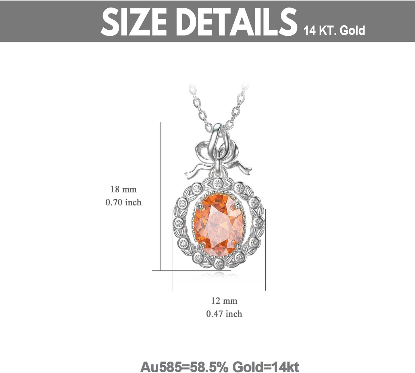 14K Gold Pendant Necklaces for Women Yellow & White Gold Jewelry Present for Wife Girlfriend Mother (Style14)