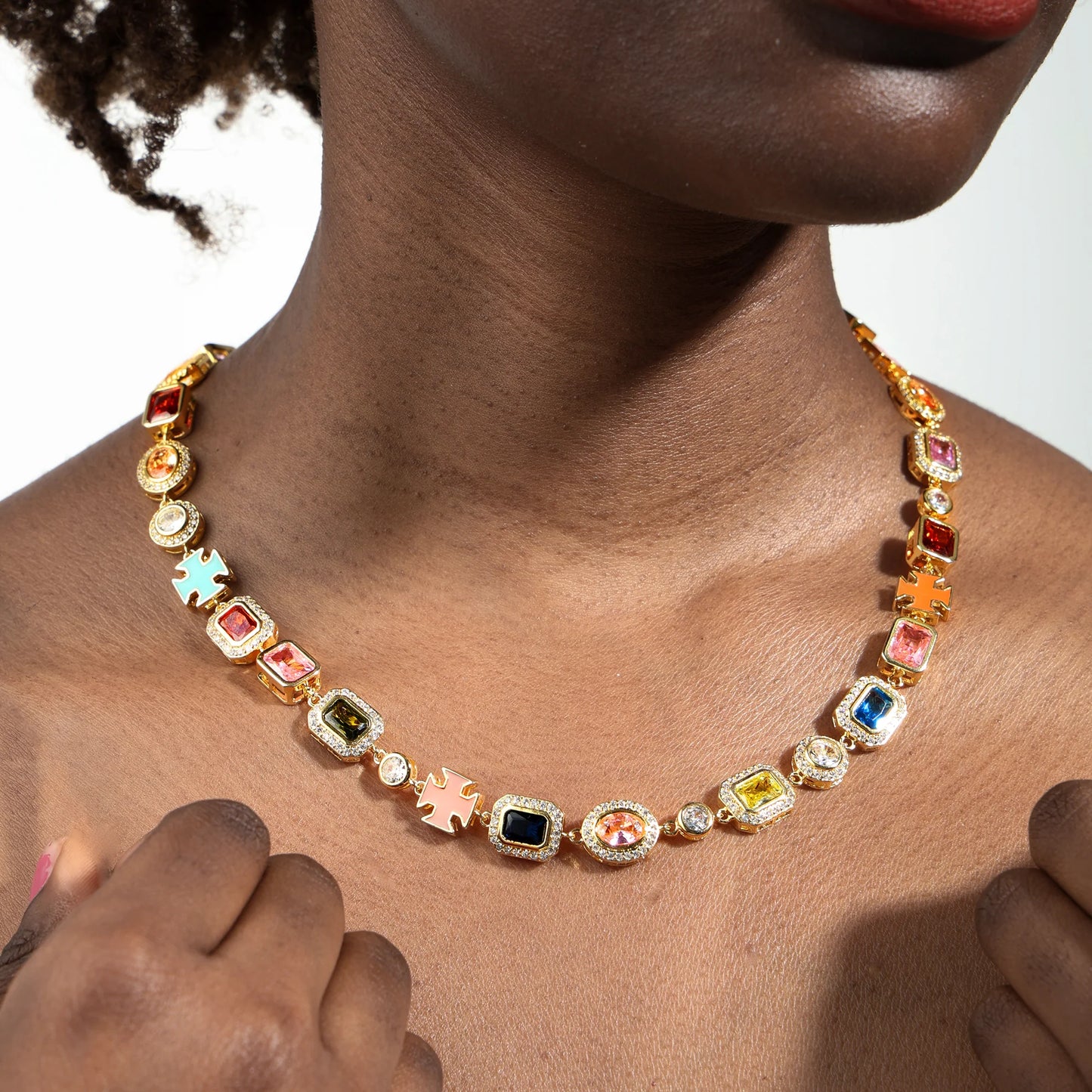 Gold Solstice Bundle (Gemstone Necklace＆ Bracelet)