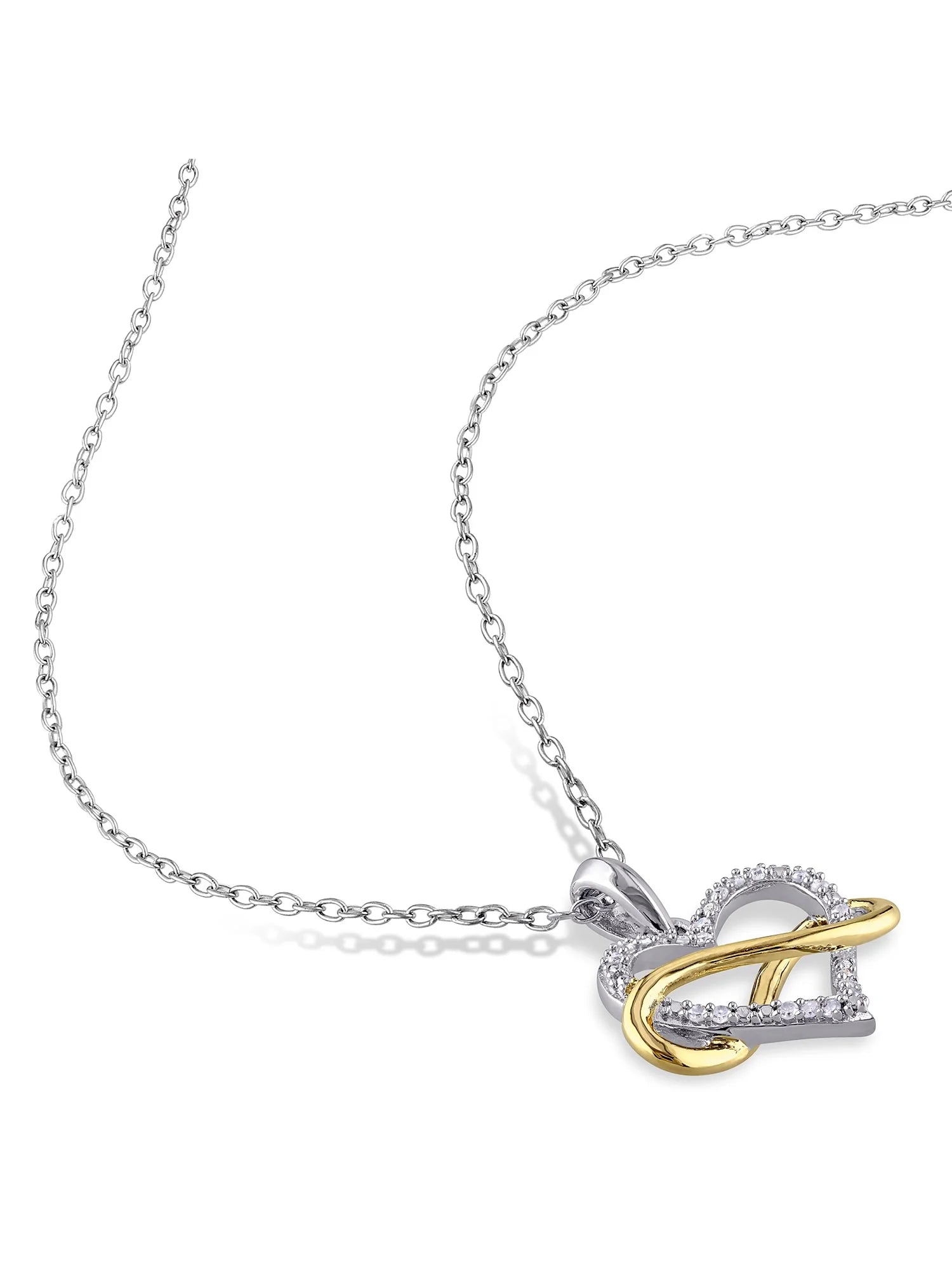 Women'S Diamond Sterling Silver Necklace