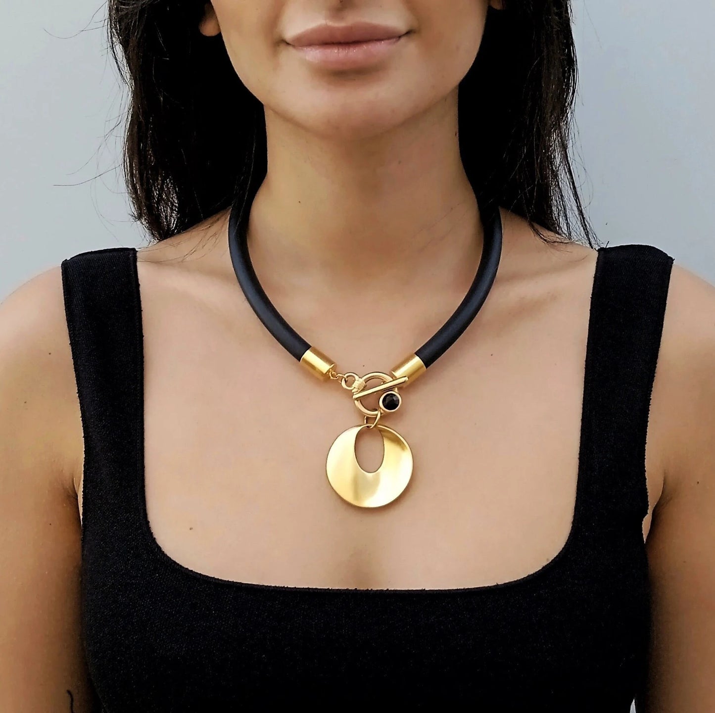 Gold Bib Necklace, Bold Statement Necklace, Abstract Necklace