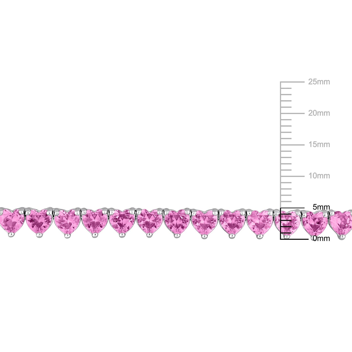 Women'S Created Sapphire Sterling Silver Tennis Necklace