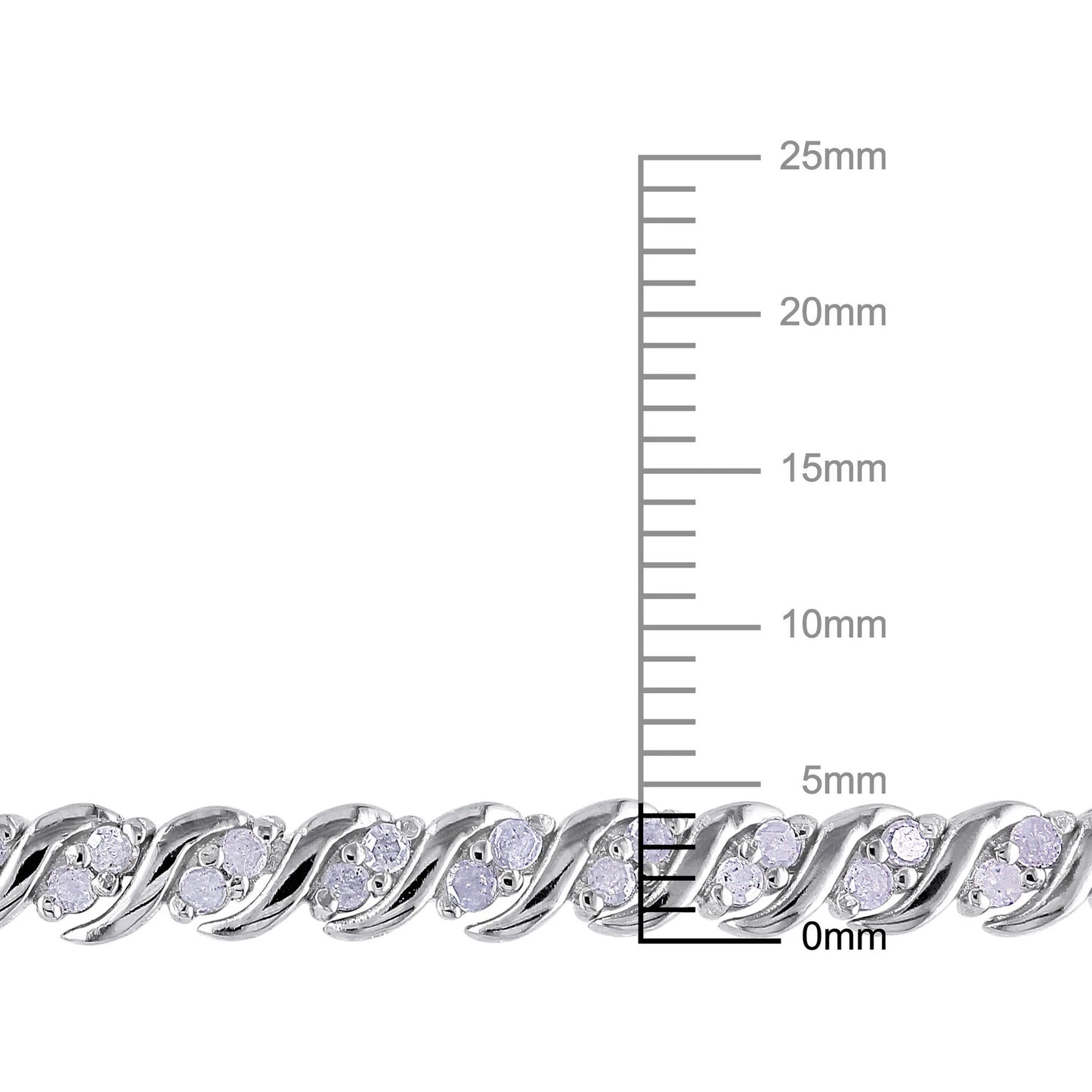 Women'S Diamond Diamond Sterling Silver Tennis Bracelet
