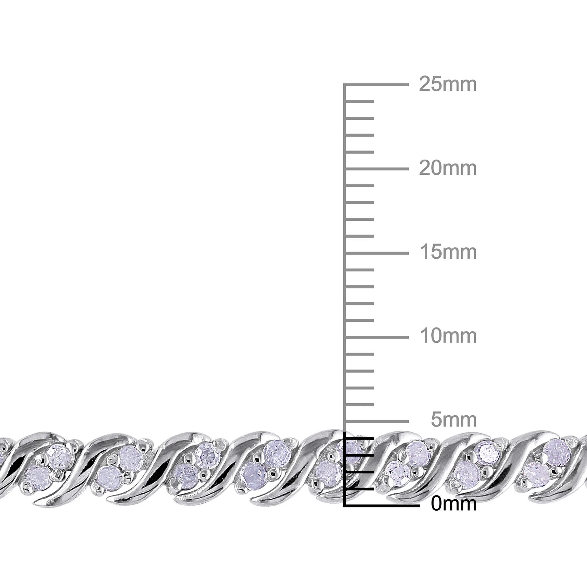 Women'S Diamond Diamond Sterling Silver Tennis Bracelet