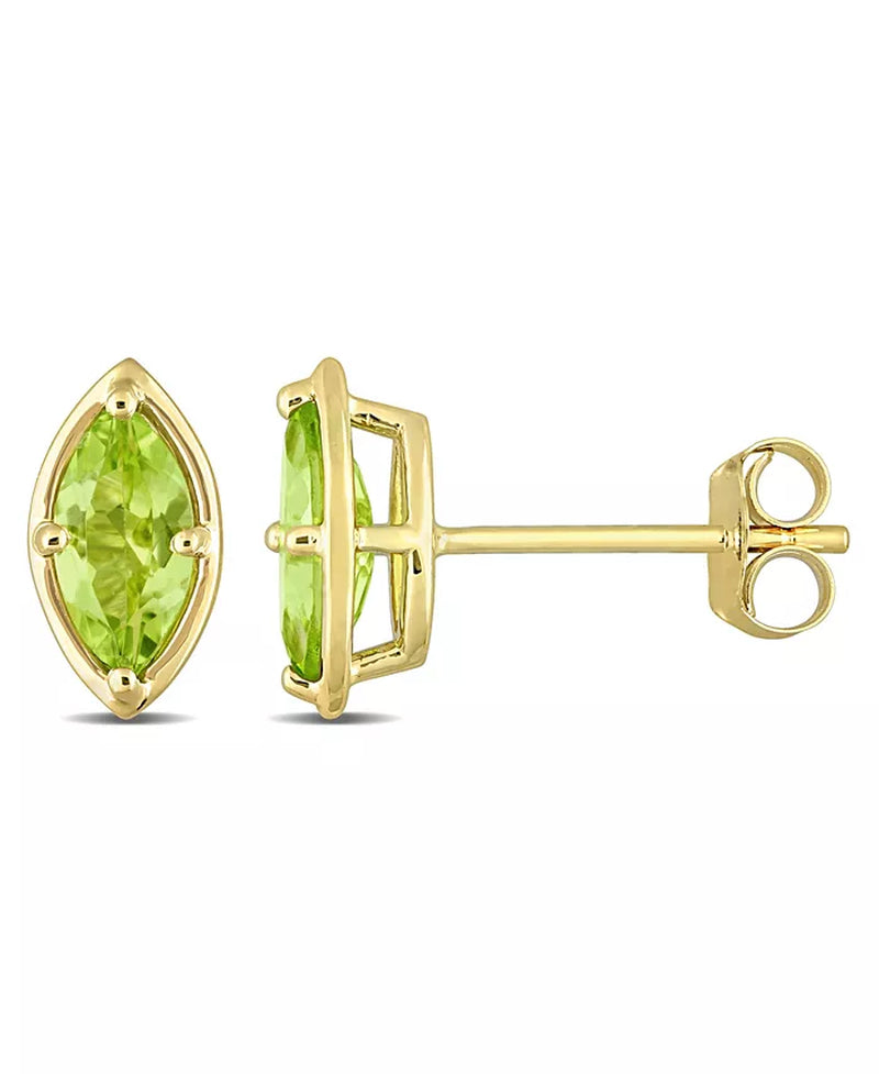 Marquise Peridot Stud Earrings (4/5 Ct. T.W.) in 14K Yellow Gold