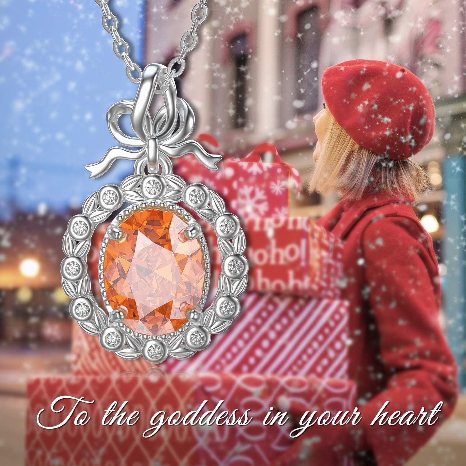 14K Gold Pendant Necklaces for Women Yellow & White Gold Jewelry Present for Wife Girlfriend Mother (Style14)