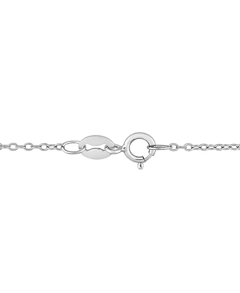 Blue Topaz (3 7/8 Ct. T.W.) Graduated Open Circle Necklace in Sterling Silver