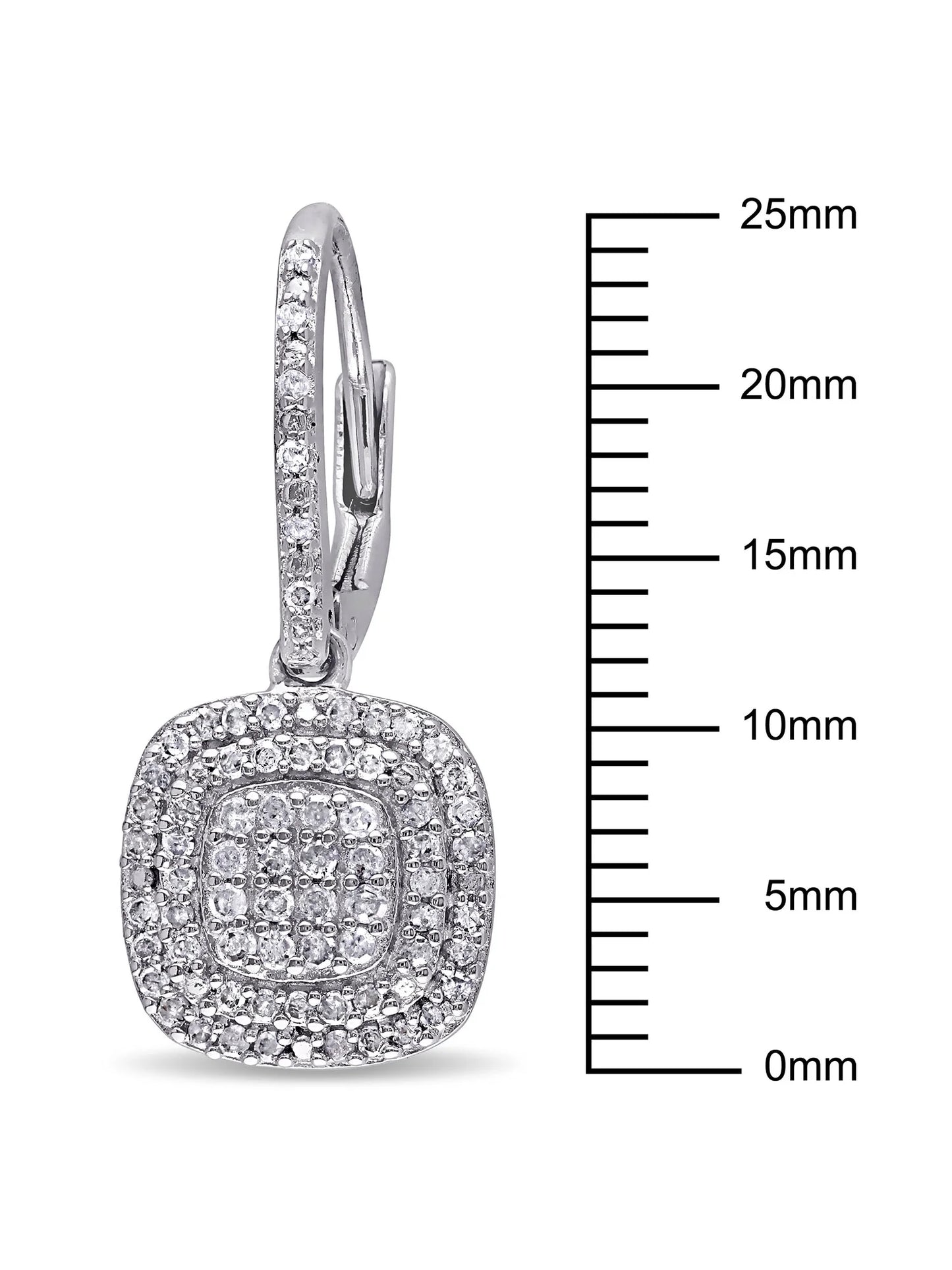 Women'S Diamond Sterling Silver Earrings