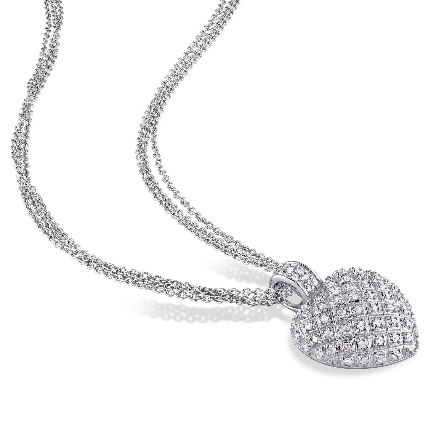 Women'S Diamond Sterling Silver Necklace