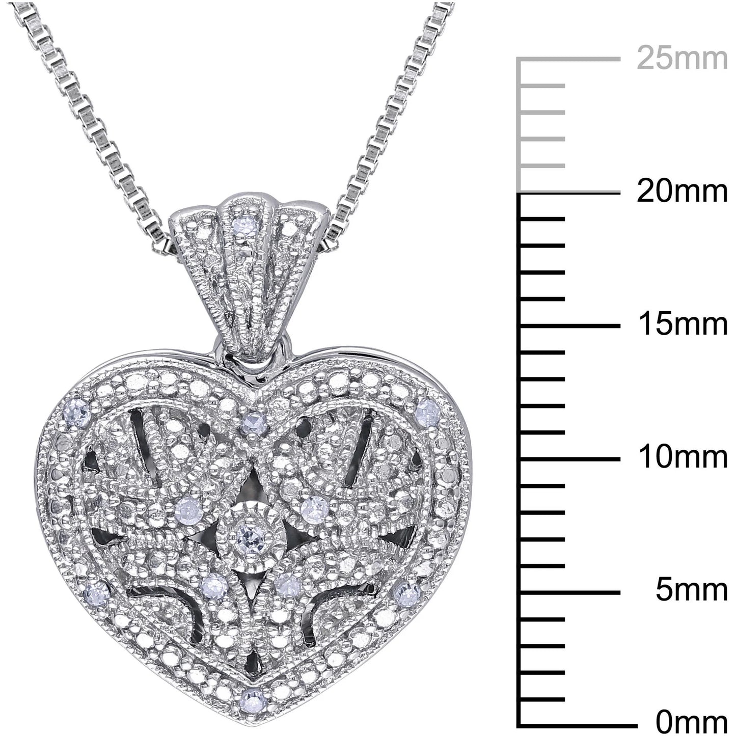 Women'S Diamond Sterling Silver Necklace