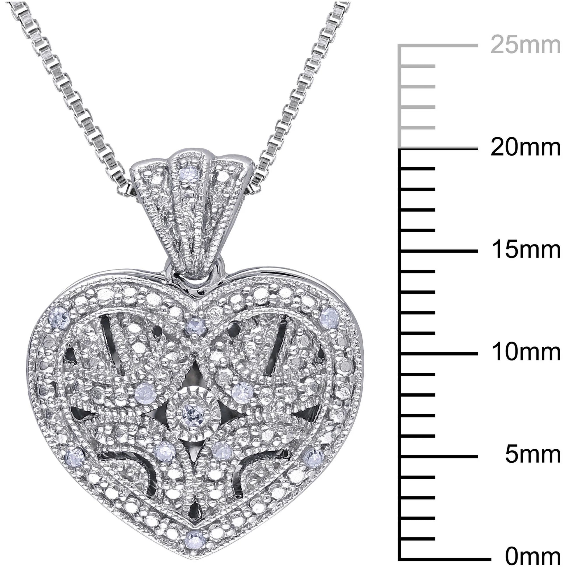 Women'S Diamond Sterling Silver Necklace