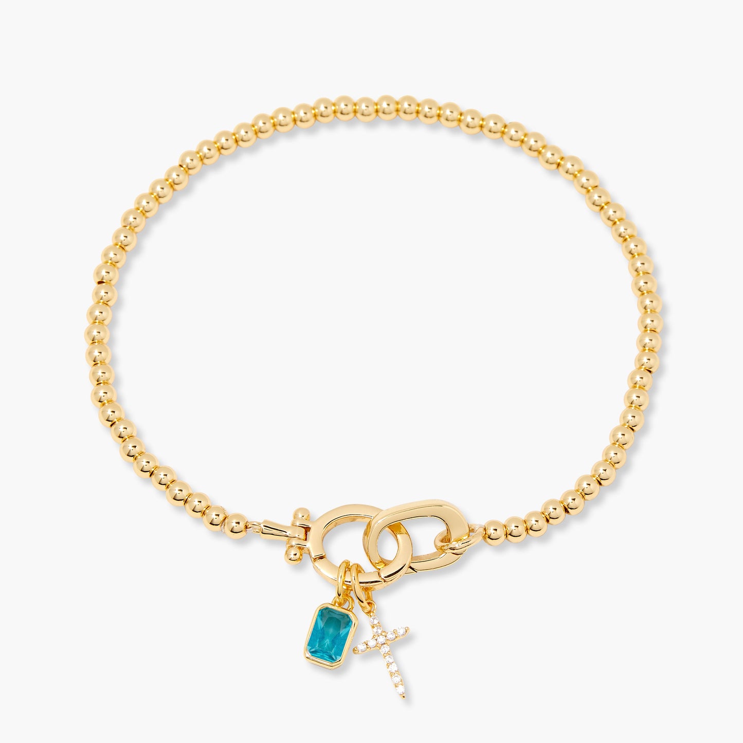 Josephine Cross Birthstone Bracelet