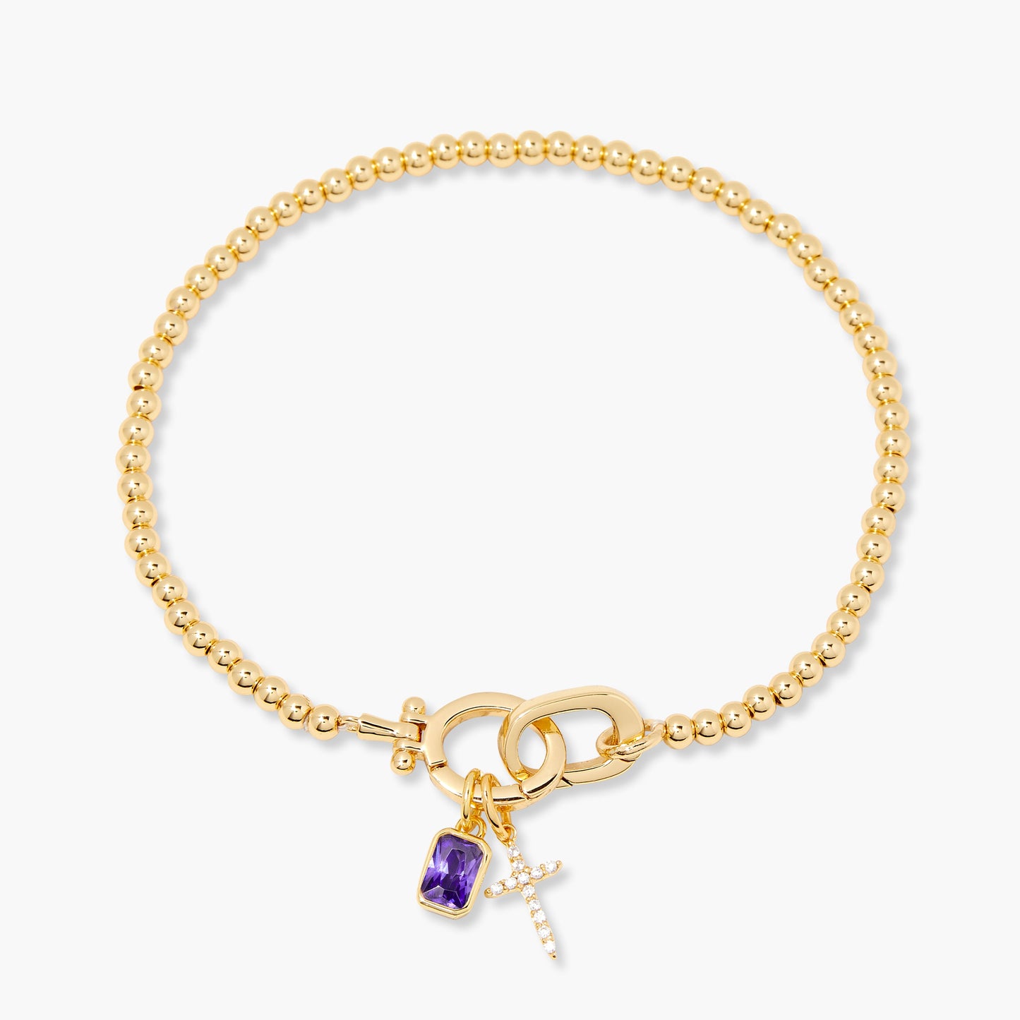 Josephine Cross Birthstone Bracelet