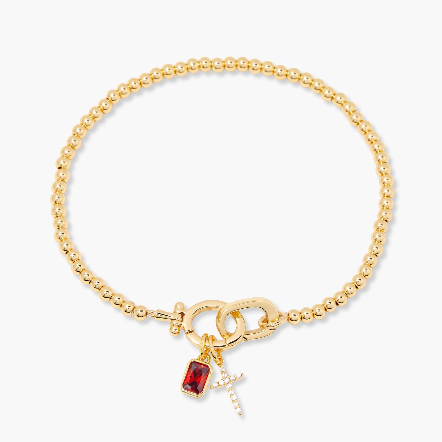 Josephine Cross Birthstone Bracelet