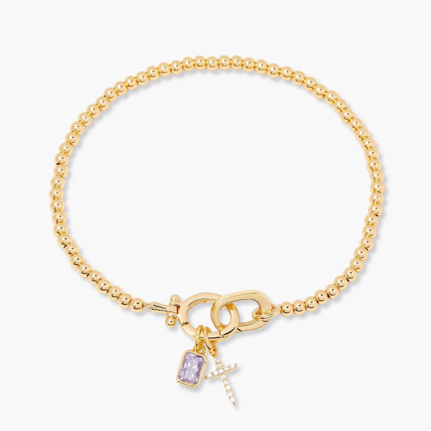 Josephine Cross Birthstone Bracelet