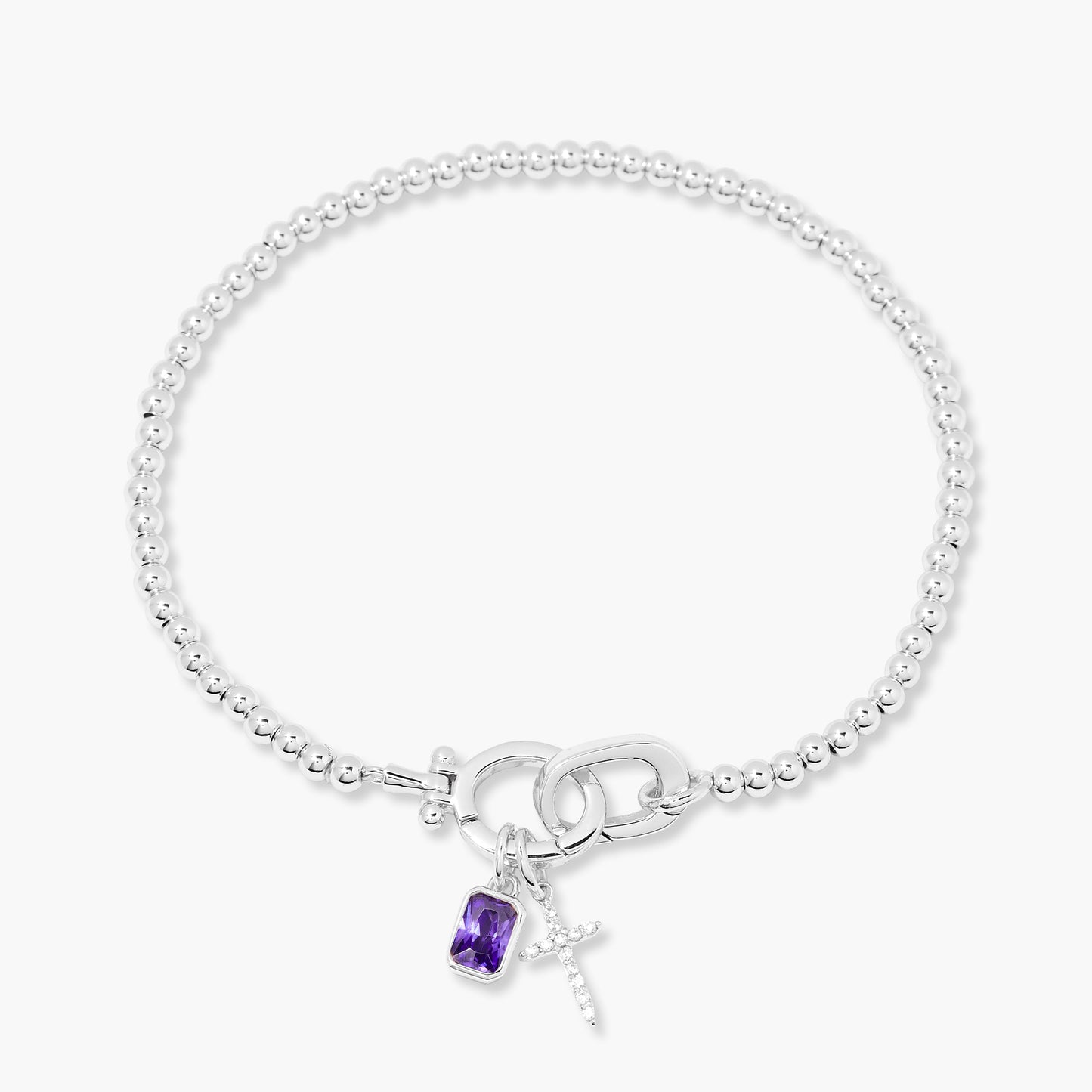 Josephine Cross Birthstone Bracelet