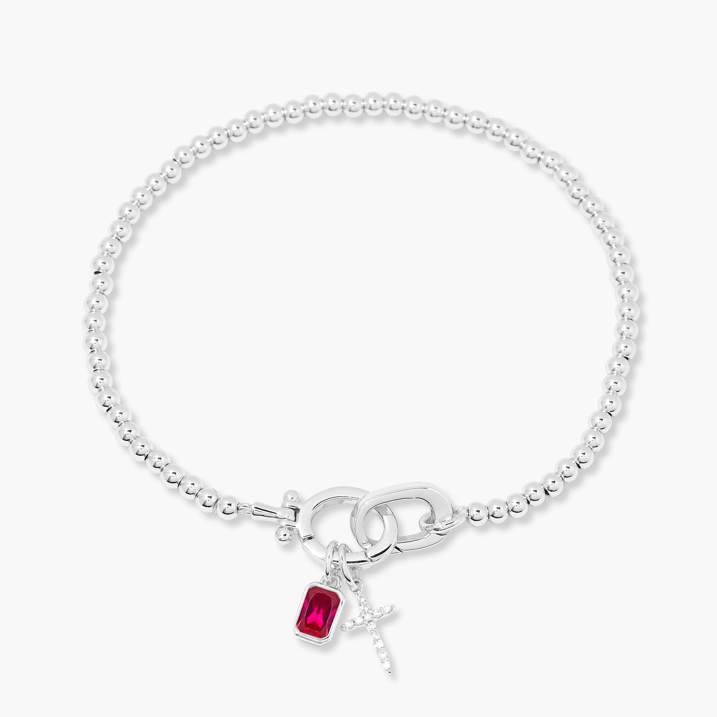Josephine Cross Birthstone Bracelet