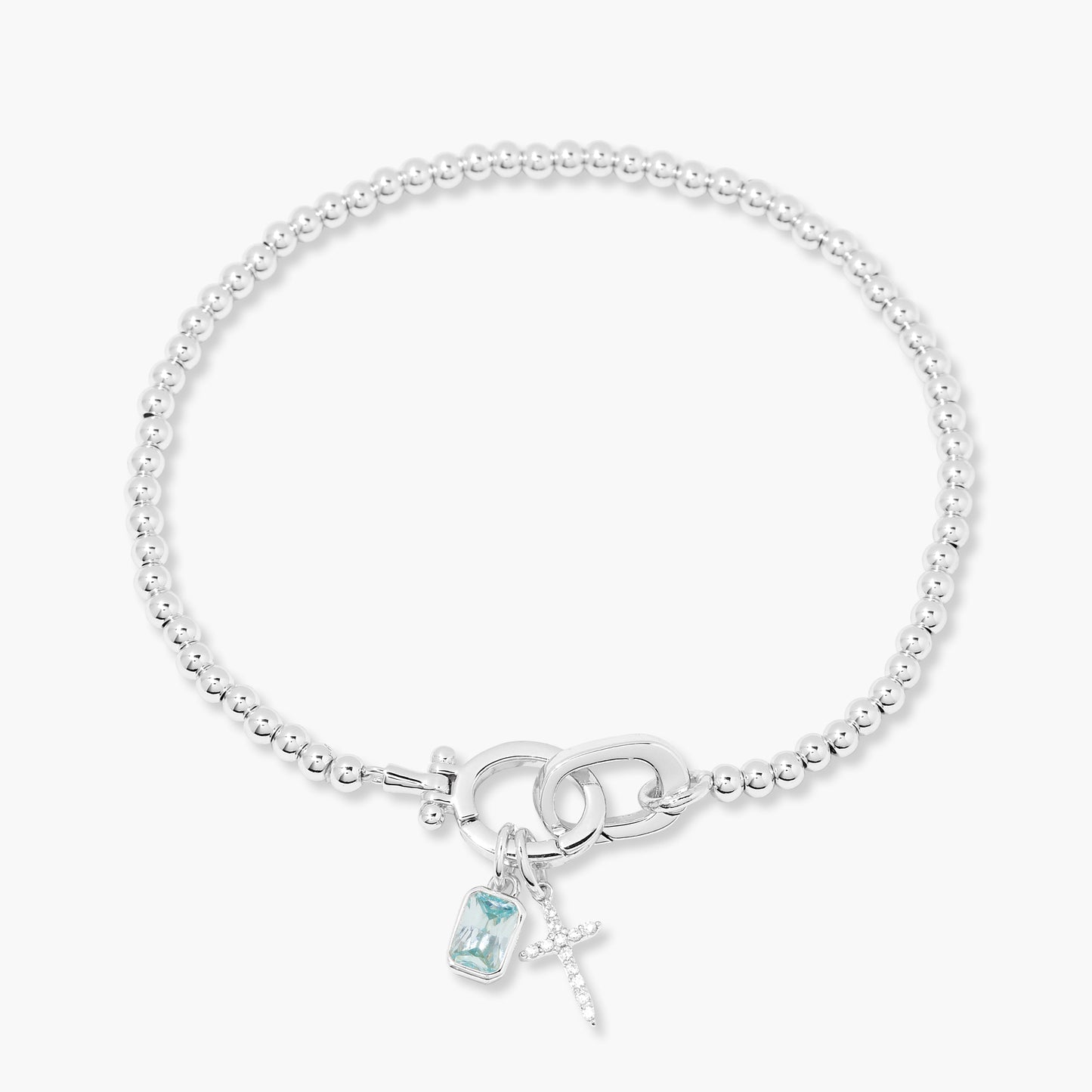 Josephine Cross Birthstone Bracelet