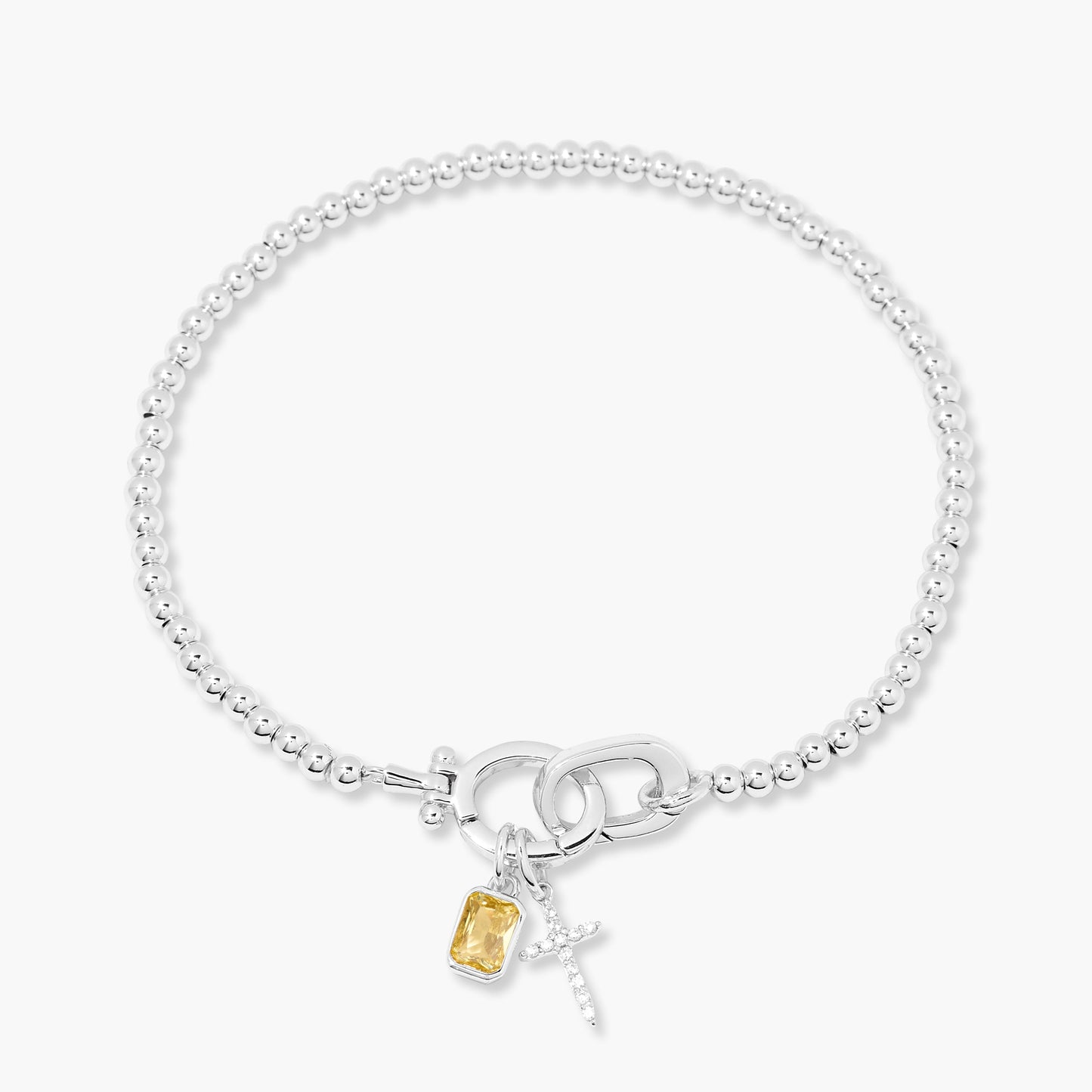Josephine Cross Birthstone Bracelet