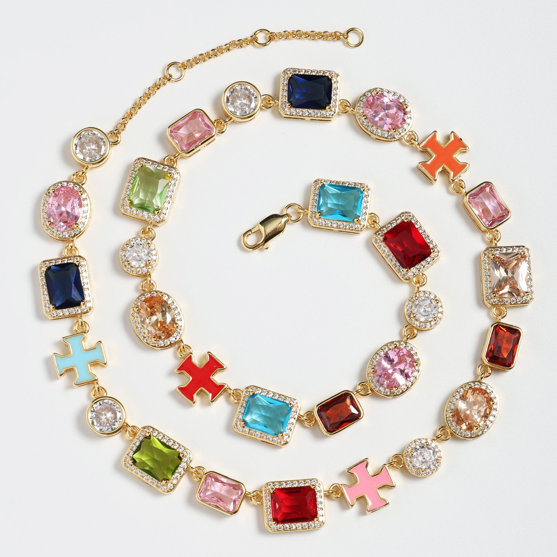 Gold Solstice Bundle (Gemstone Necklace＆ Bracelet)