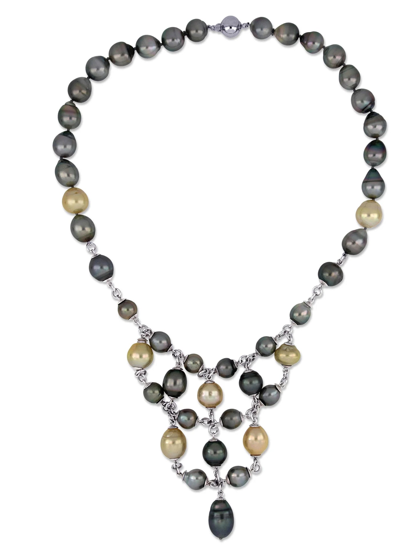 Women'S Pearl Sterling Silver Necklace