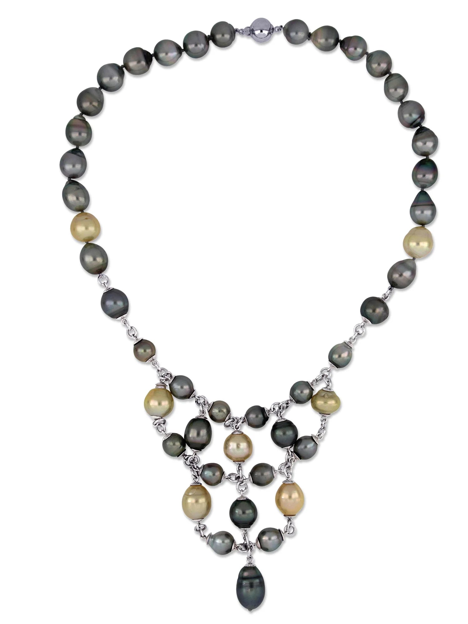 Women'S Pearl Sterling Silver Necklace