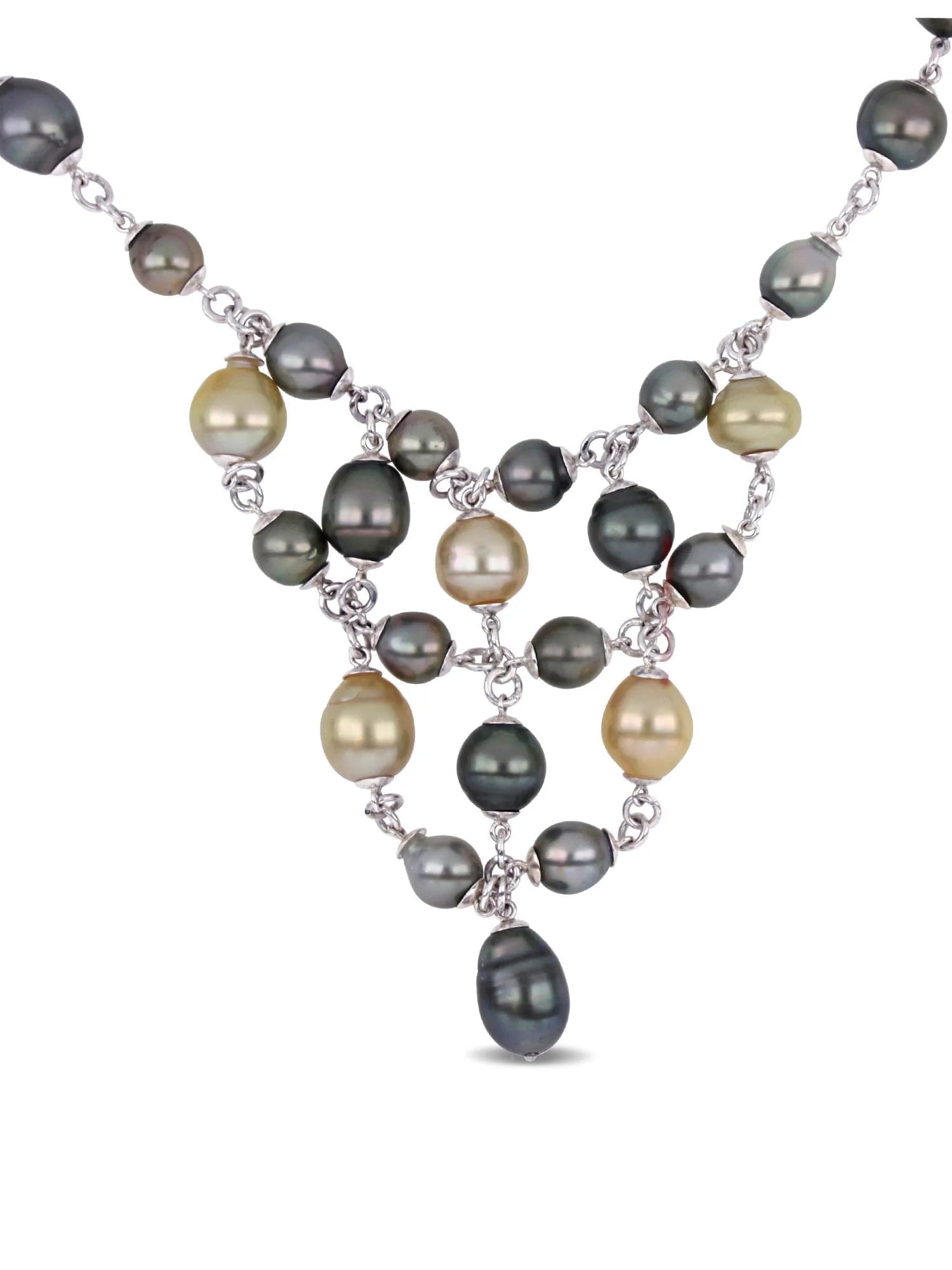 Women'S Pearl Sterling Silver Necklace