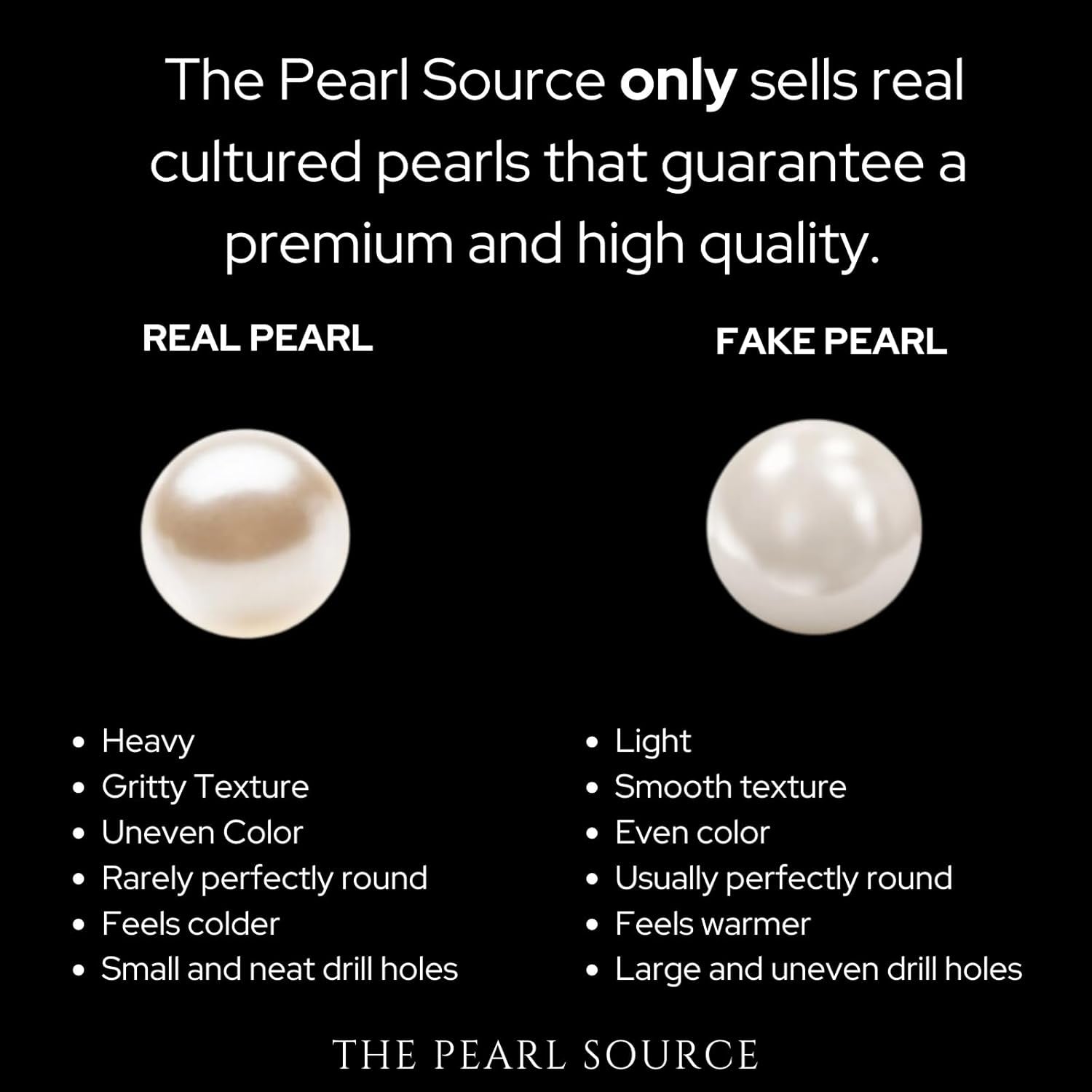 Real Pearl Necklace for Women with AAA+ Quality round White Freshwater Genuine Cultured Pearls