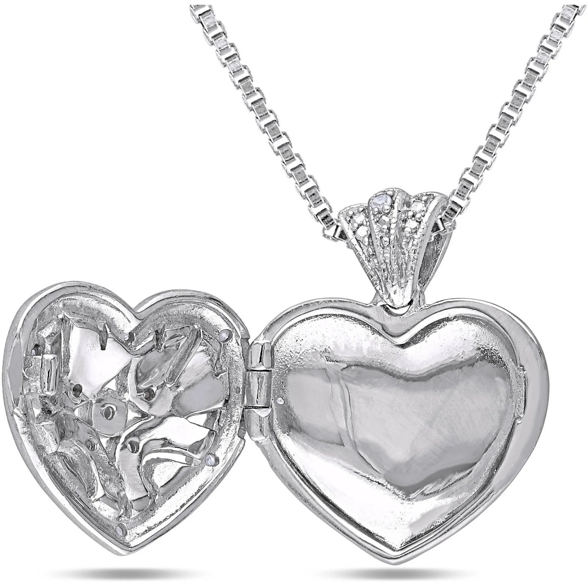 Women'S Diamond Sterling Silver Necklace