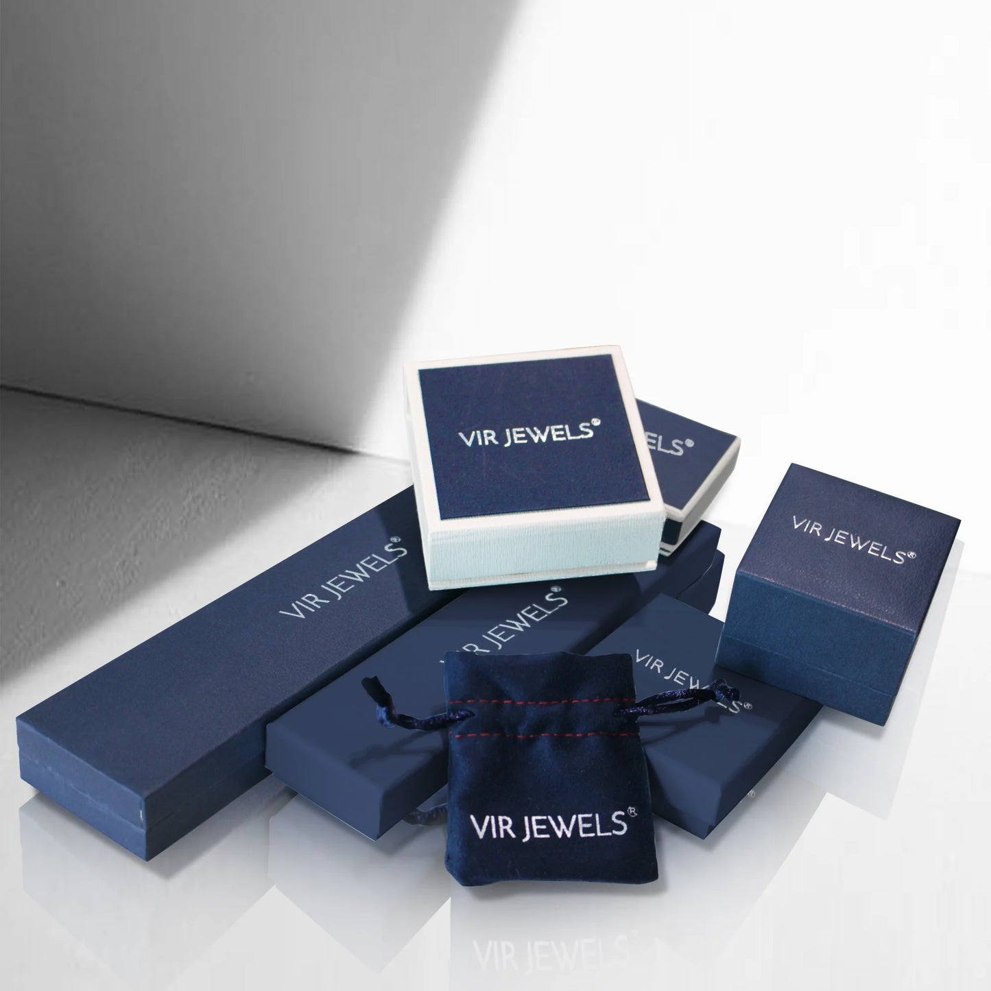 0.5 CTTW Round Diamond Stud Earrings in .925 Sterling Silver with Rhodium Finish for Women