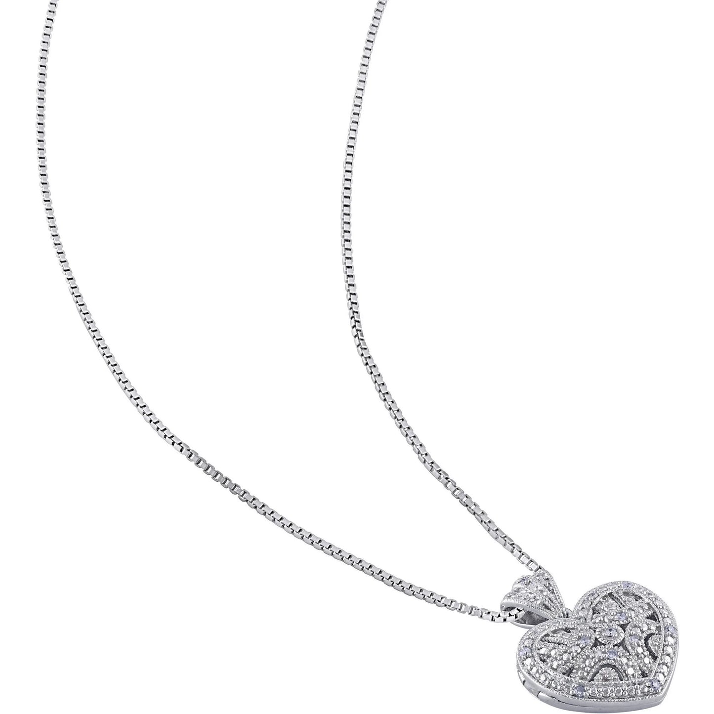 Women'S Diamond Sterling Silver Necklace